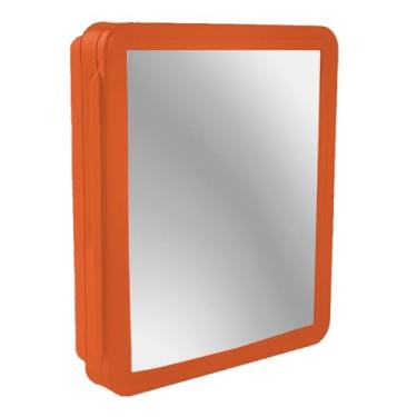 Imagem de Armário de Banheiro Moderno com Espelheira – Armazenamento Organizado para Higiene e Cosméticos, Ideal para Banheiro Doméstico e Apartamento (caramelo)