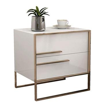 Imagem de Mesa de cabeceira com gavetas duplas chique armário de cabeceira mesa cesta de vime armazenamento banheiro tecido não tecido organizador de pano cesta de cabeceira