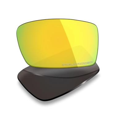 Imagem de Mryok Lentes de reposição polarizadas Plus compatíveis com óculos de sol Oakley Gascan Small Sunglasses, HD Polarized, proteção UV, resistente a impactos e ajuste perfeito - Ouro 24K