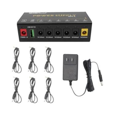 Imagem de Fonte De Alimentação Para Pedal De Guitarra USB 6 DC 5V Mosky MPT-6 9V