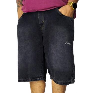 Imagem de Bermuda Jeans Pixain Hip Hop Culture Preto Estonado PIX-270-Masculino