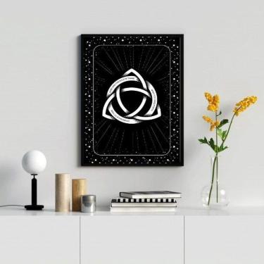 Imagem de Quadro Triquetra 33x24cm - Vidro - Moldura Branca