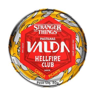 Imagem de Pastilhas Valda Stranger Things Hellfire Club Sabor Canela Picante 50g