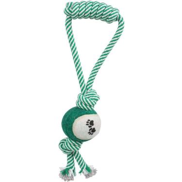 Imagem de Juguete para perro Pet Life `Pull Away` con cuerda y pelota de tenis