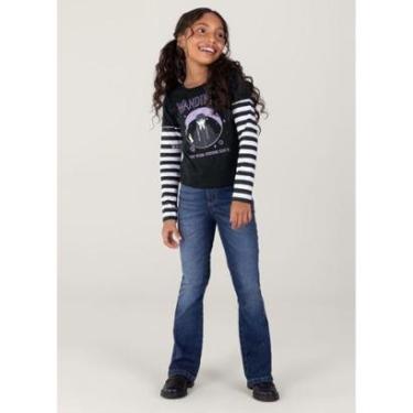 Imagem de Blusa Wandinha Em Malha Infantil Menina Brandili-Feminino