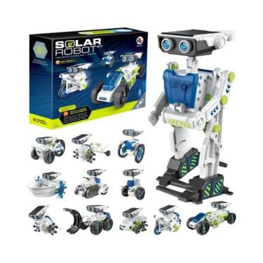 Imagem de Brinquedo Interativo De Montagem De Robô Solar 12 Em 1 Para Crianças -