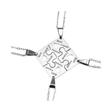 Imagem de Conjunto De Colares Com Pingente Quebra-Cabeça Melhores Amigos Para Se