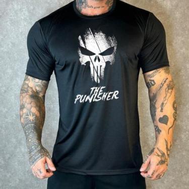 Imagem de Camiseta Dry Fit Justiceiro Punisher academia musculação peso pesado b