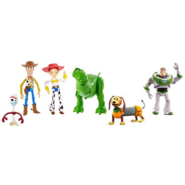 Imagem de Bonecos de ação Mattel Disney Pixar Toy Story 4, pacote com 6