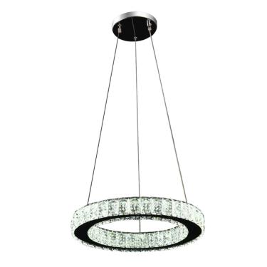 Imagem de Pendente 1 Anel Cristal 40cm Led 30W 3 em 1 Bivolt 16593-PL