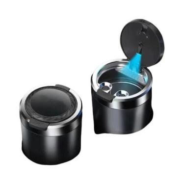 Imagem de Cinzeiro LED Portátil Universal Para Carro, Suporte Para Cigarros Sem 