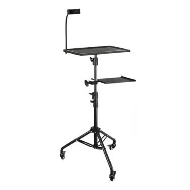 Imagem de Suporte Multiuso para Projetor e Notebook - Tripé Ajustável com Rodas, Ideal para Sala de Aula, Empresa e Ambientes Profissionais
