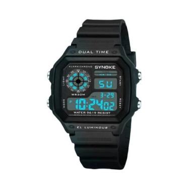 Imagem de Relógio Digital Esportivo Masculino À Prova D'água, Luminoso, Multifun