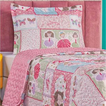 Imagem de Colcha Solteiro Bouti Kids Dupla Face Estampado 2 Peças Ballet