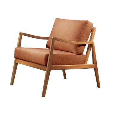 Imagem de Poltrona Giulia Luxo Madeira Maciça Castellar Móbile Linho Terracota Linho Terracota