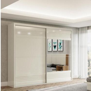 Imagem de Guarda Roupa Casal Com Espelho 2 Portas 4 Gavetas TW603E Dalla Costa