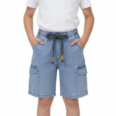 Imagem de Bermuda Juvenil Look Jeans Cargo Jeans - 12 - UNICA-Masculino