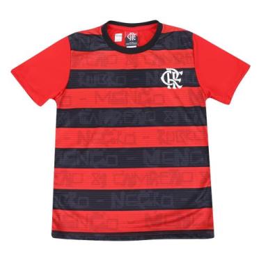 Imagem de Camisa Flamengo Infantil Oficial Shout Poliester Braziline, Vermelho, 