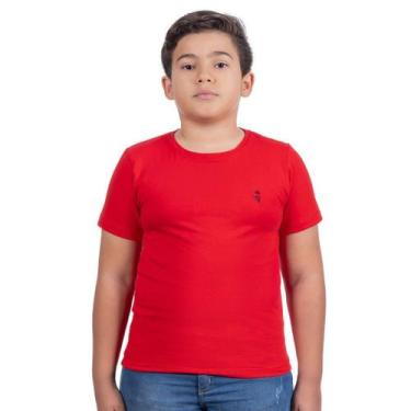 Imagem de Camiseta Vermelha em Algodão Infantil Menino - VTOP, Vermelho, 12