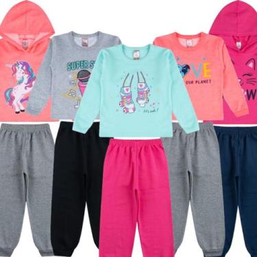Imagem de Kit 5 Roupa Infantil De Frio Inverno Menina Atacado - TGS Confecções, 