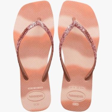 Imagem de Chinelo Havaianas Slim Square Glitter Party, Rosa ballet, 37/38