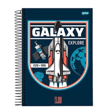 Imagem de Caderno Espiral Capa Dura Universitário Flow 160 Folhas 10 Matérias Jandaia Estampa 7
