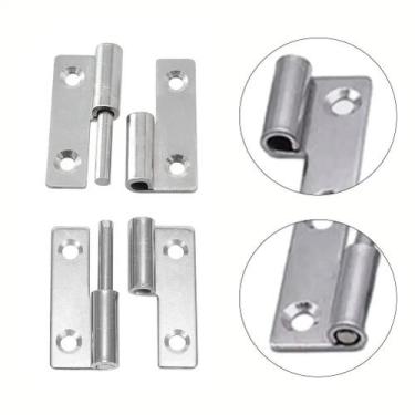 Imagem de Dobradiça Plana Destacável De Aço Inoxidável Reforçada Para Portas E E