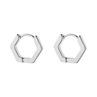 Imagem de Brincos De Argola Em Aço Inoxidável Com Runas Vikings Pretos Para Home