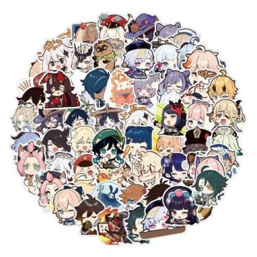 Imagem de Pacote de adesivos Genshins Impacts Anime 63 unidades de 3-8 cm - yiwe