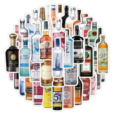 Imagem de Pacote de adesivos, garrafa de vinho, anime, 63 peças de desenho anima