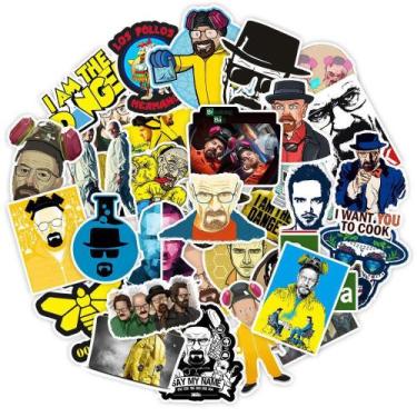 Imagem de Adesivos Breakings Bads, vinil impermeável, anime, 50 unidades/lote - 