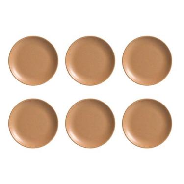 Imagem de Prato de Sobremesa Coup Organic Terracota de Cerâmica 21cm 6 Unidades 