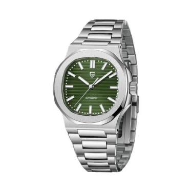 Imagem de Relógio Mecânico Retro Masculino Em Aço Inoxidável Com Safira AR Autom