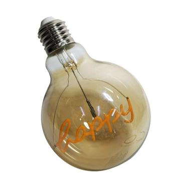 Imagem de Lampada Led Mensagem Happy Vintage 4w Branco Quente Casa