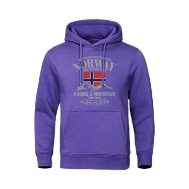 Imagem de Hoodie Casual Oversize Para Homens E Mulheres, Moda De Montanha Norueg