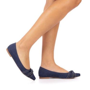 Imagem de Sapatilha Feminina Moda Noemi Casual Conforto Premium, 37, Jeans