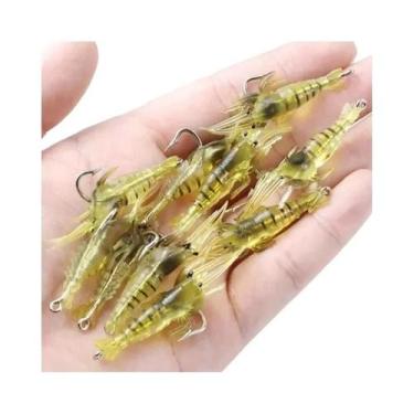 Imagem de Isca De Camarão Macia 20PCS 1.3g 4cm Com Gancho Afiado, Isca De Silico