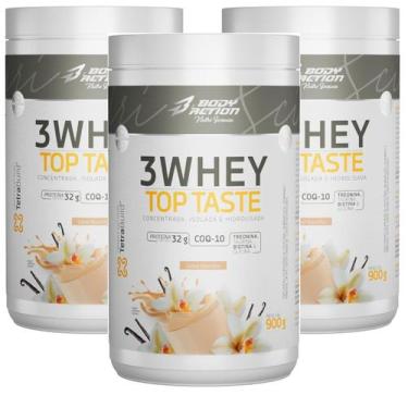 Imagem de Combo 3 3Whey Top Taste 900g Concentrado Isolado Hidrolisada - Body Ac