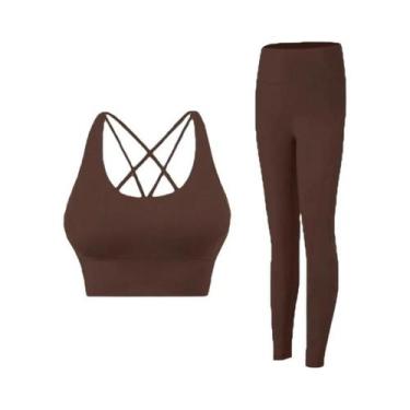 Imagem de Conjunto De Roupas De Yoga Femininas Em 2 Peças Para Fitness, Pilates 