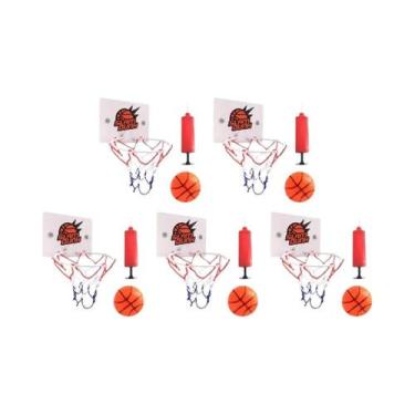 Imagem de Conjunto De Mini Basquete Portátil Para Crianças Com Bola E Bomba Infl