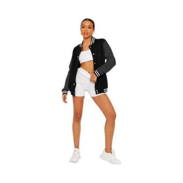 Imagem de Jaqueta De Fleece Oversize Feminina Em Cor Sólida Com Botões Estilo Co