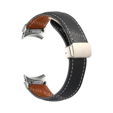 Imagem de Pulseira De Couro Para Samsung Galaxy Watch 7 6 5 4 40 44mm 5Pro Com F