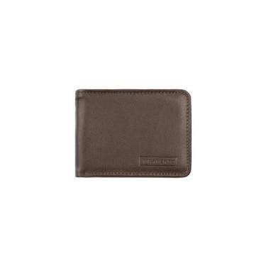 Imagem de Carteira pequena masculina de couro italiano Joel - Vira Vento, Café