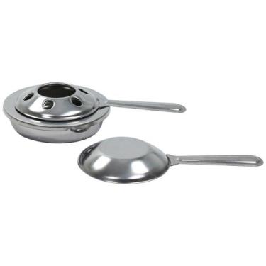 Imagem de Acendedor Com Abafador Rechaud Fogareiro Grande De Aço Inox Para Acamp