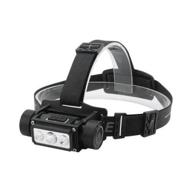 Imagem de Lanterna De Cabeça LED Poderosa De 1200LM, Recarregável via TYPE-C, À 