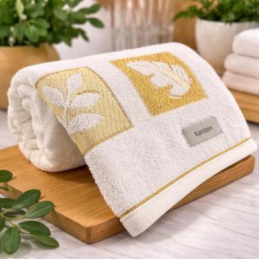 Imagem de Toalha Rosto Avulsa Karsten Quebec Algodão Barra Jacquard, IVORY 1112