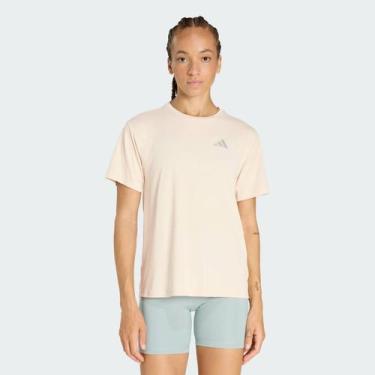 Imagem de Camiseta Adidas Run Ess Tee Feminina Bege, M