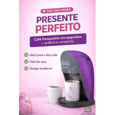 Imagem de Cafeteira Elétrica 127V Black Decker Cm02 Freestyle 2 Xícaras Cor Viol