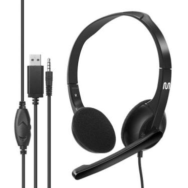 Imagem de Headset com Fio HF250 P3 + USB 150cm Multi - PH467 - Multilaser, Preto