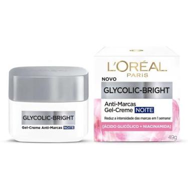 Imagem de Gel Creme Facial Anti-marcas Noite Loreal Glycolic Bright 49g